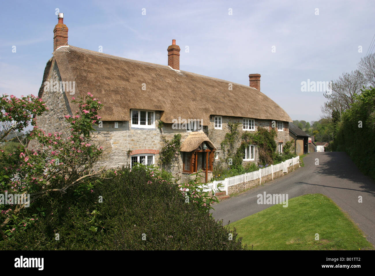 Somerset Old Cleeve thatched Timbers cottage Stock Photo Alamy
