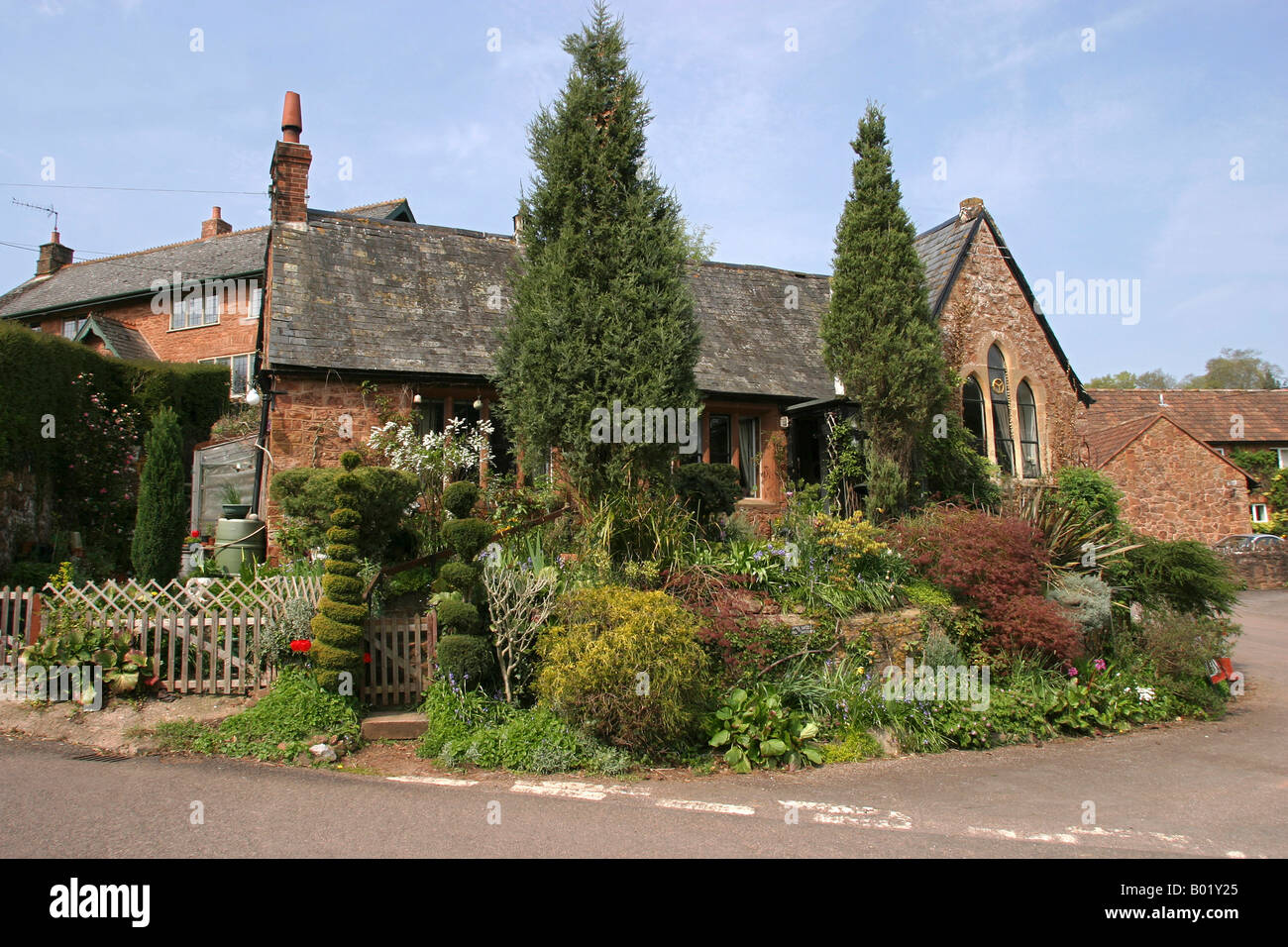 Somerset Combe Florey old schoolhouse Stock Photo Alamy