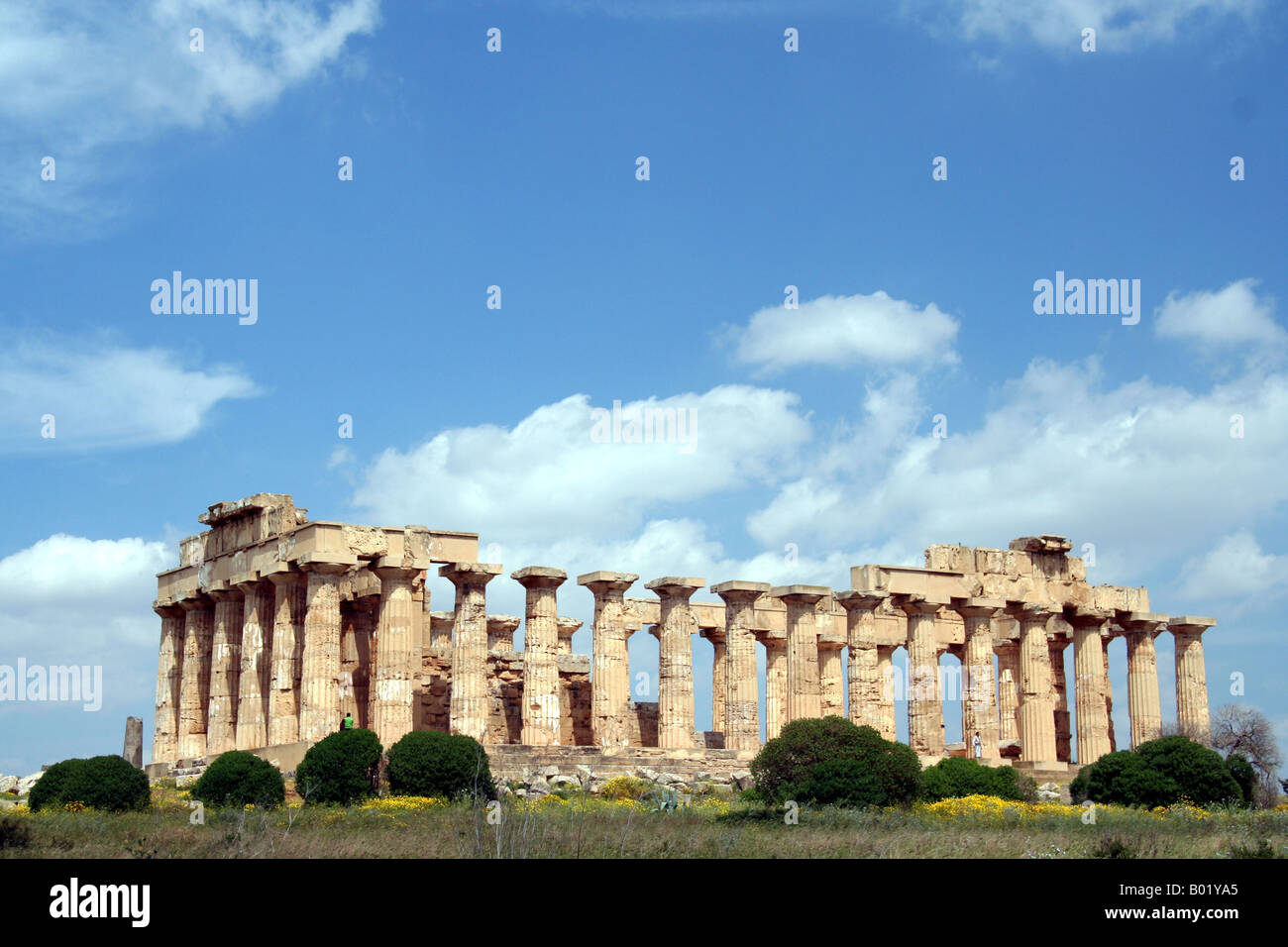 The ruined temple of Selinunte, Sicily  Italy Stock Photo