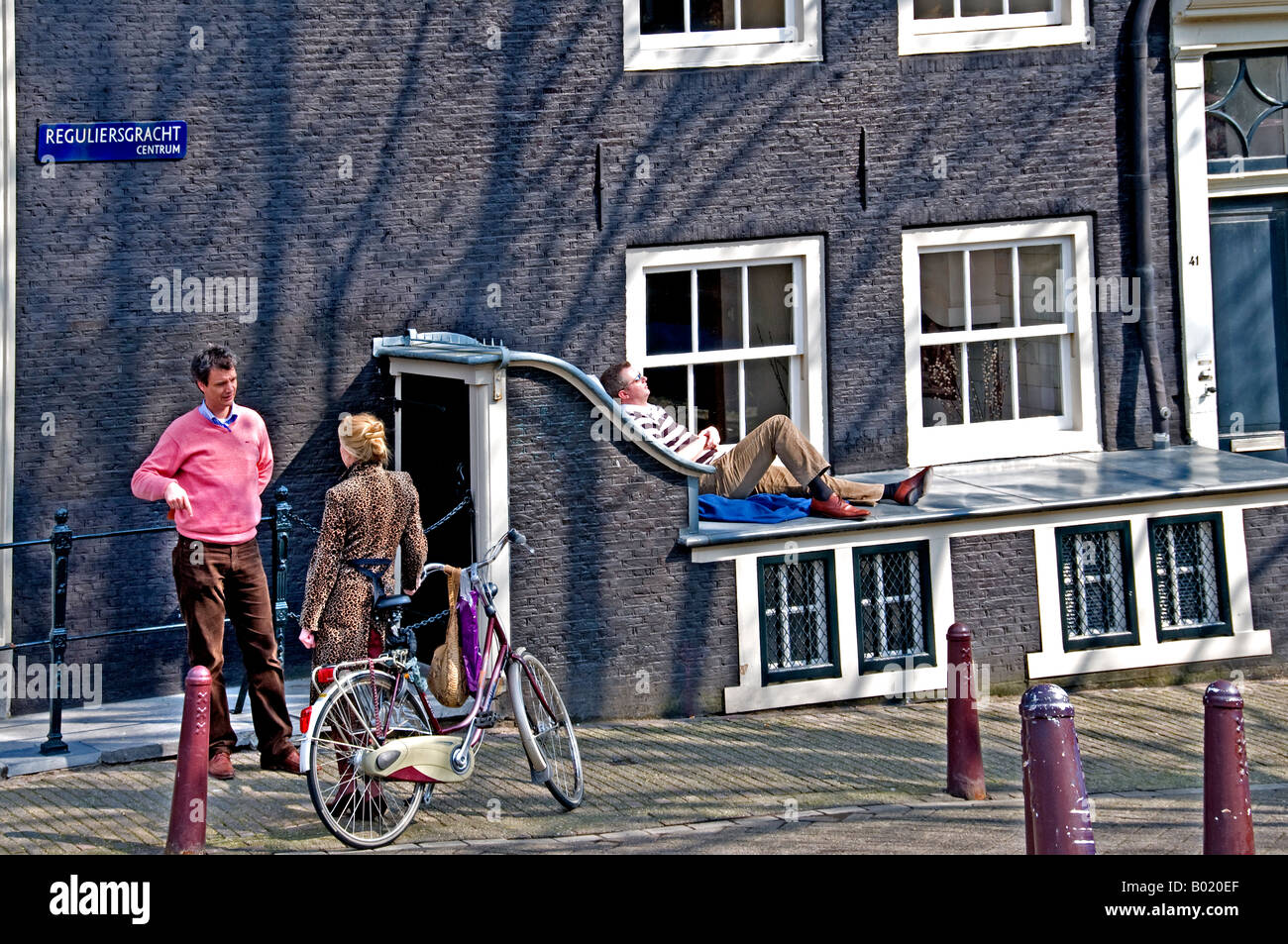 Amsterdam Holland The Netherlands Nederland Dutch City Architecture Typical Town Centre Monument Style Beauty Beautiful Pitcture Stock Photo