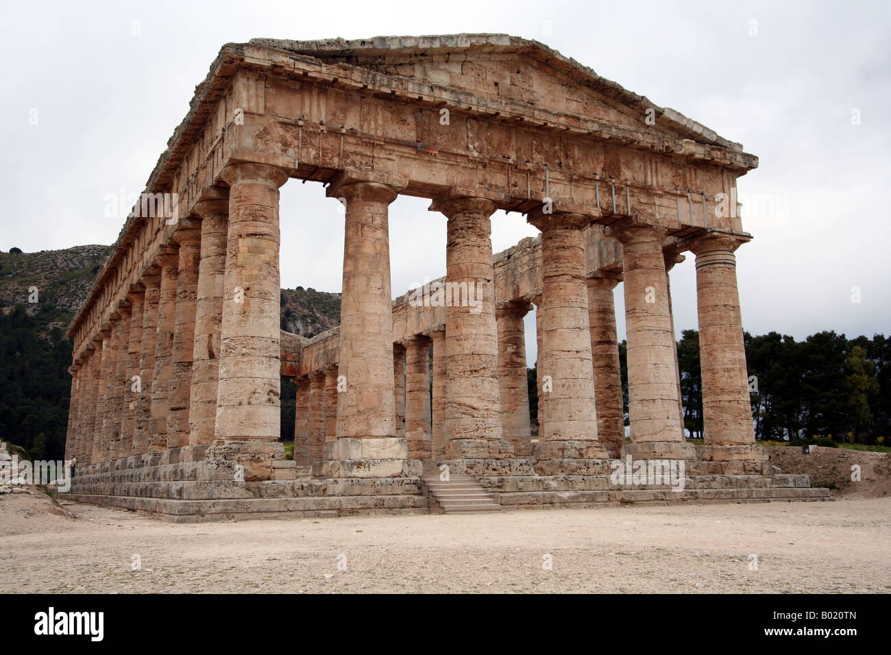 The ruined temple of Segesta, Sicily  Italy Stock Photo