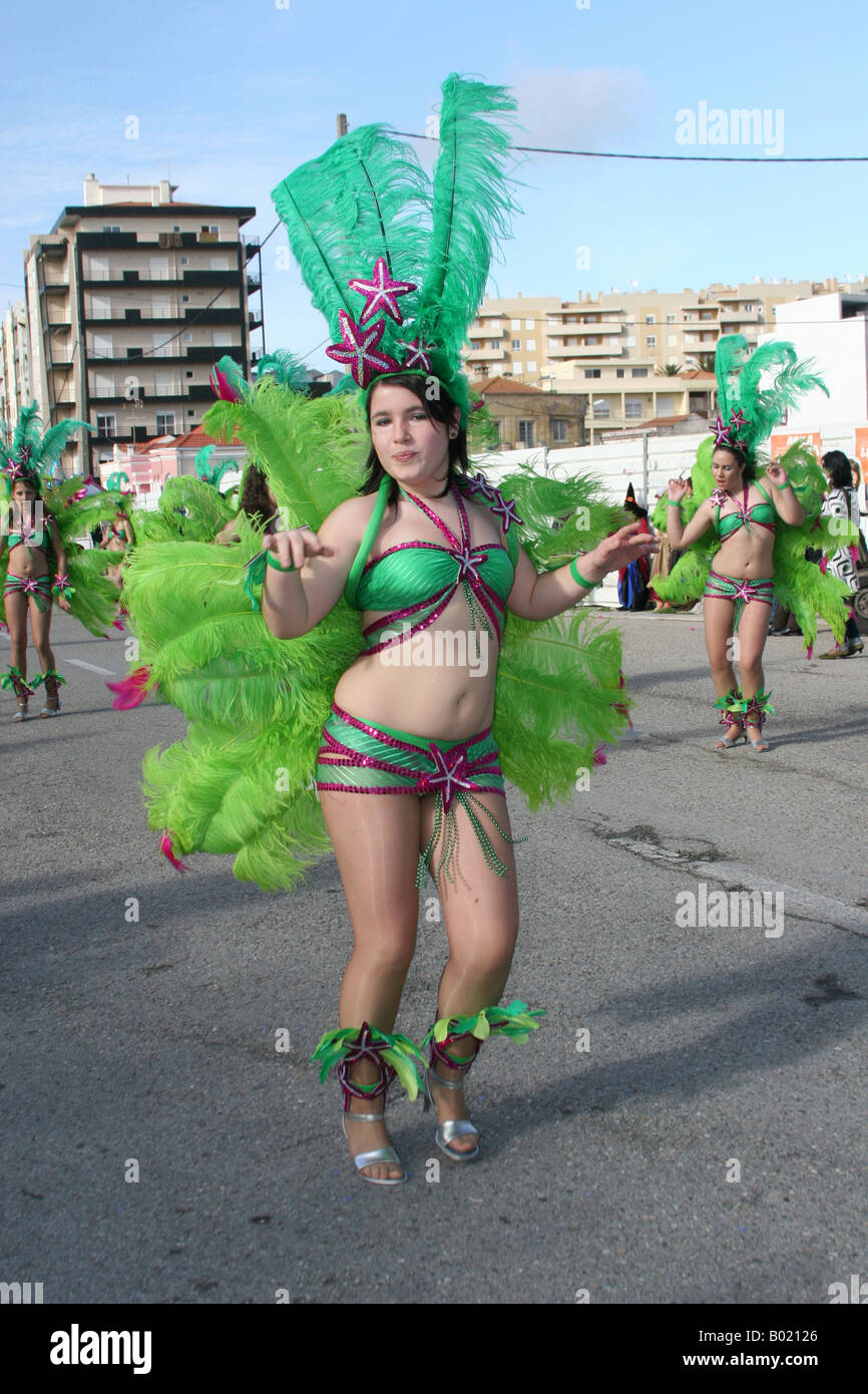 Carnival parade in Figueria de foz, Portugal, Beira Littoral Province, Stock Photo