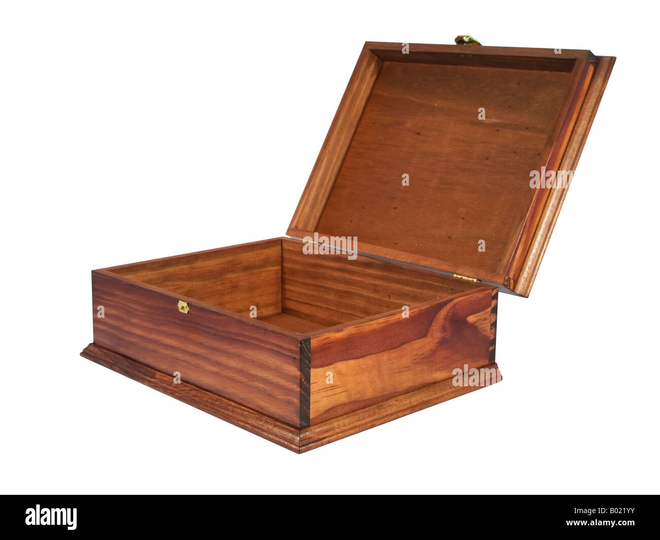 wooden box isolated on white background Stock Photo