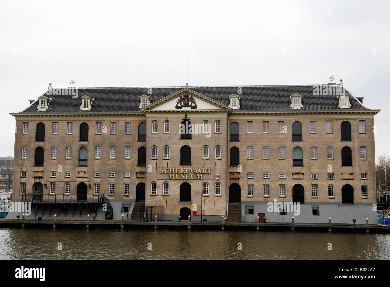 facade of the netherlands scheepvaart museum plantage amsterdam netherlands north holland europe Stock Photo