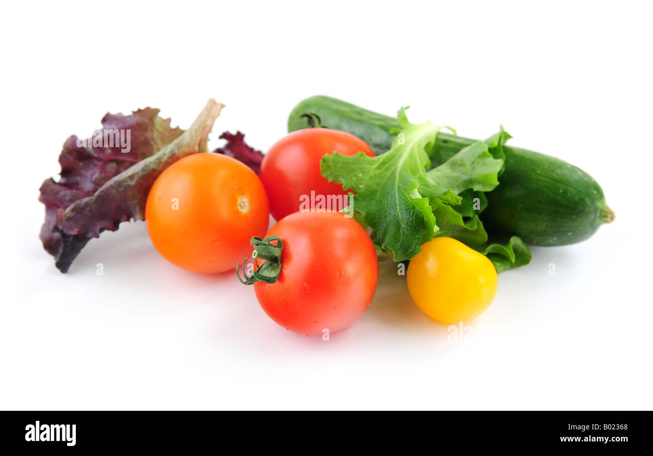 Assorted fresh vegetables isolated on white background Stock Photo - Alamy