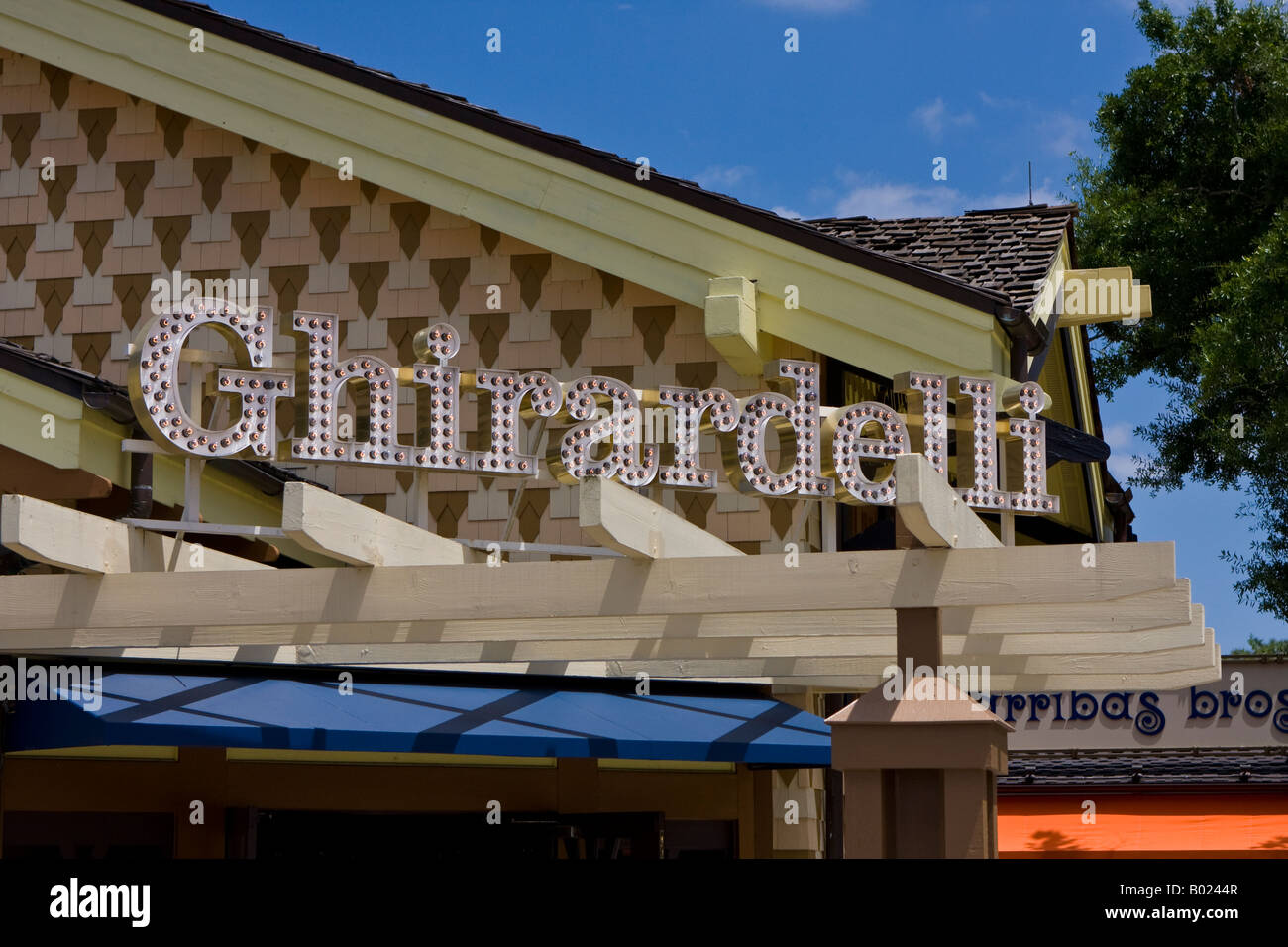 Ghirardelli Fine Chocolate Sign at Downtown Disney Marketplace in