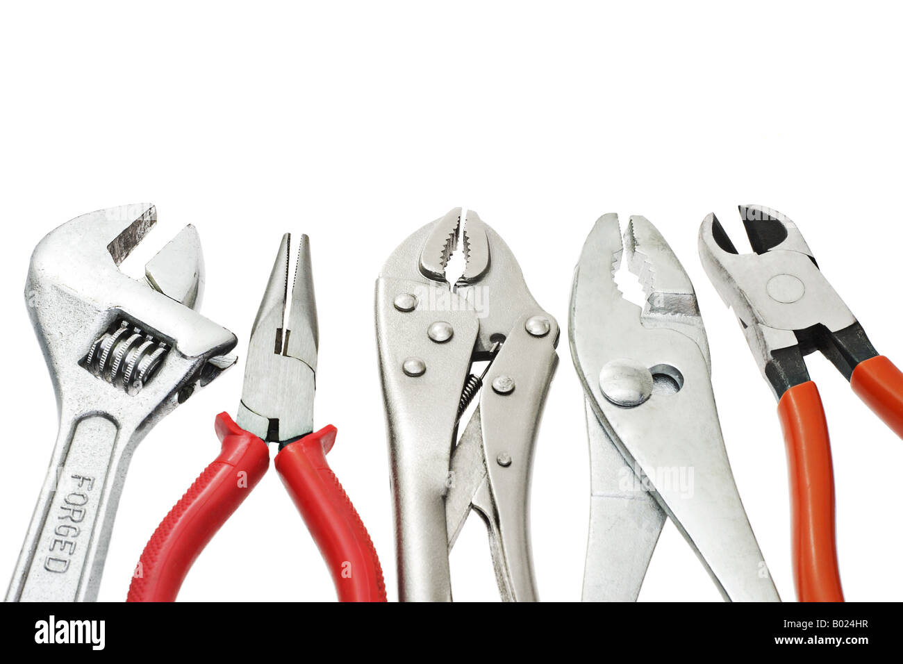 Do it yourself tools arranged on white background Stock Photo Alamy