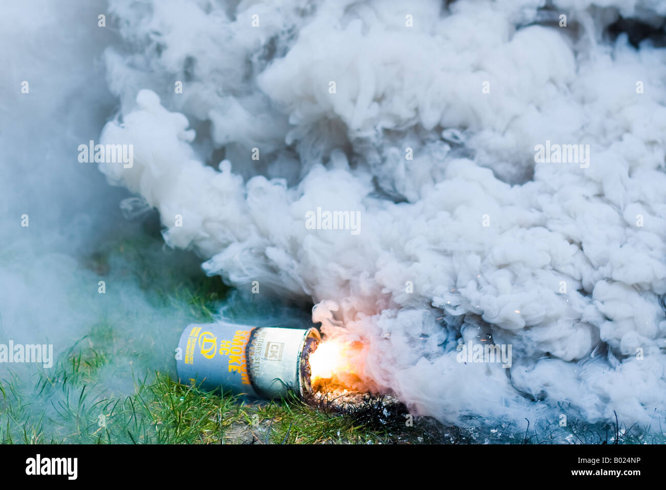 Smoke grenade canister Stock Photo Alamy