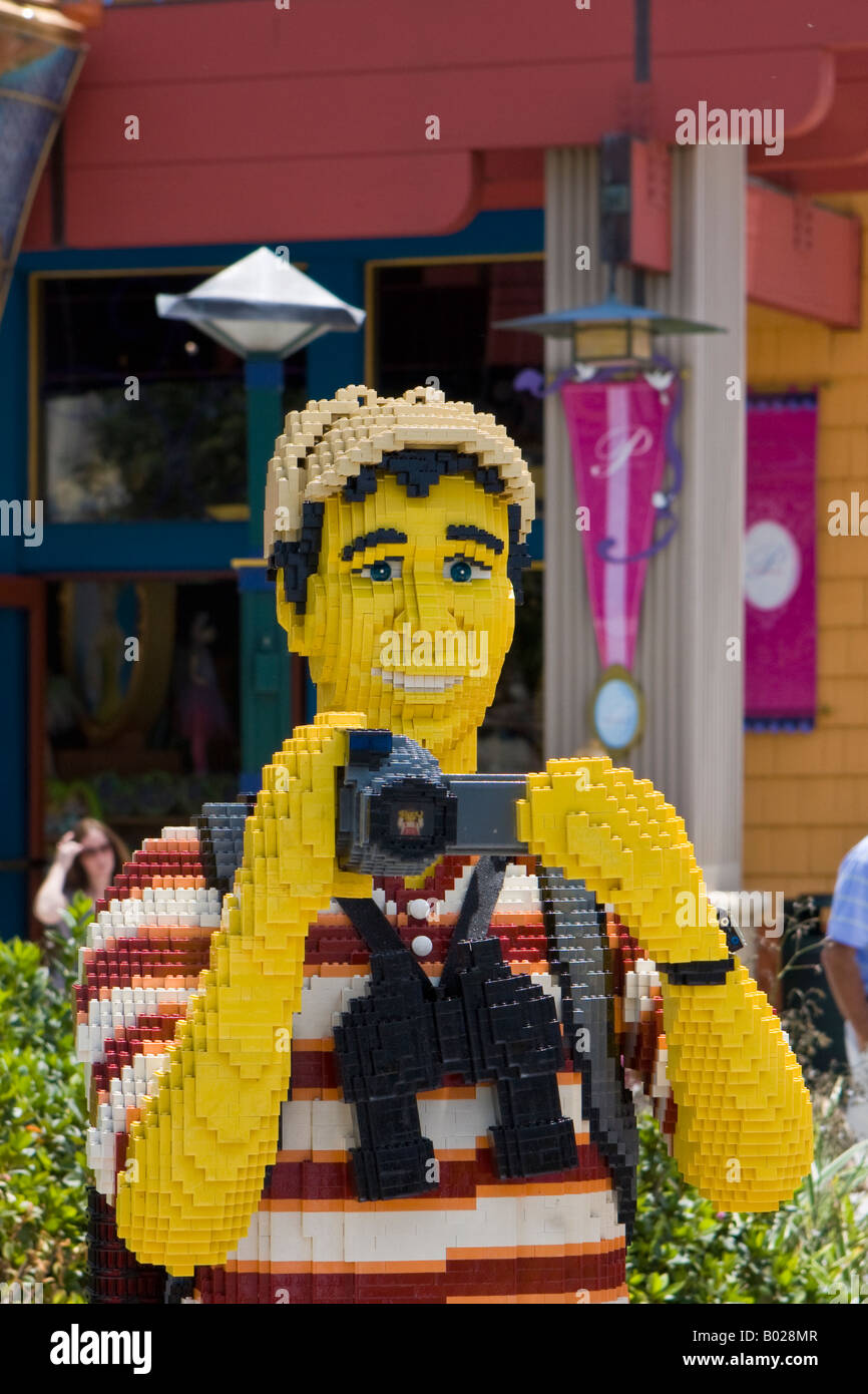 LEGO Lego Life Sized Father Dad with Camera at Downtown Disney Marketplace  Lagoon in Orlando Florida USA Stock Photo - Alamy
