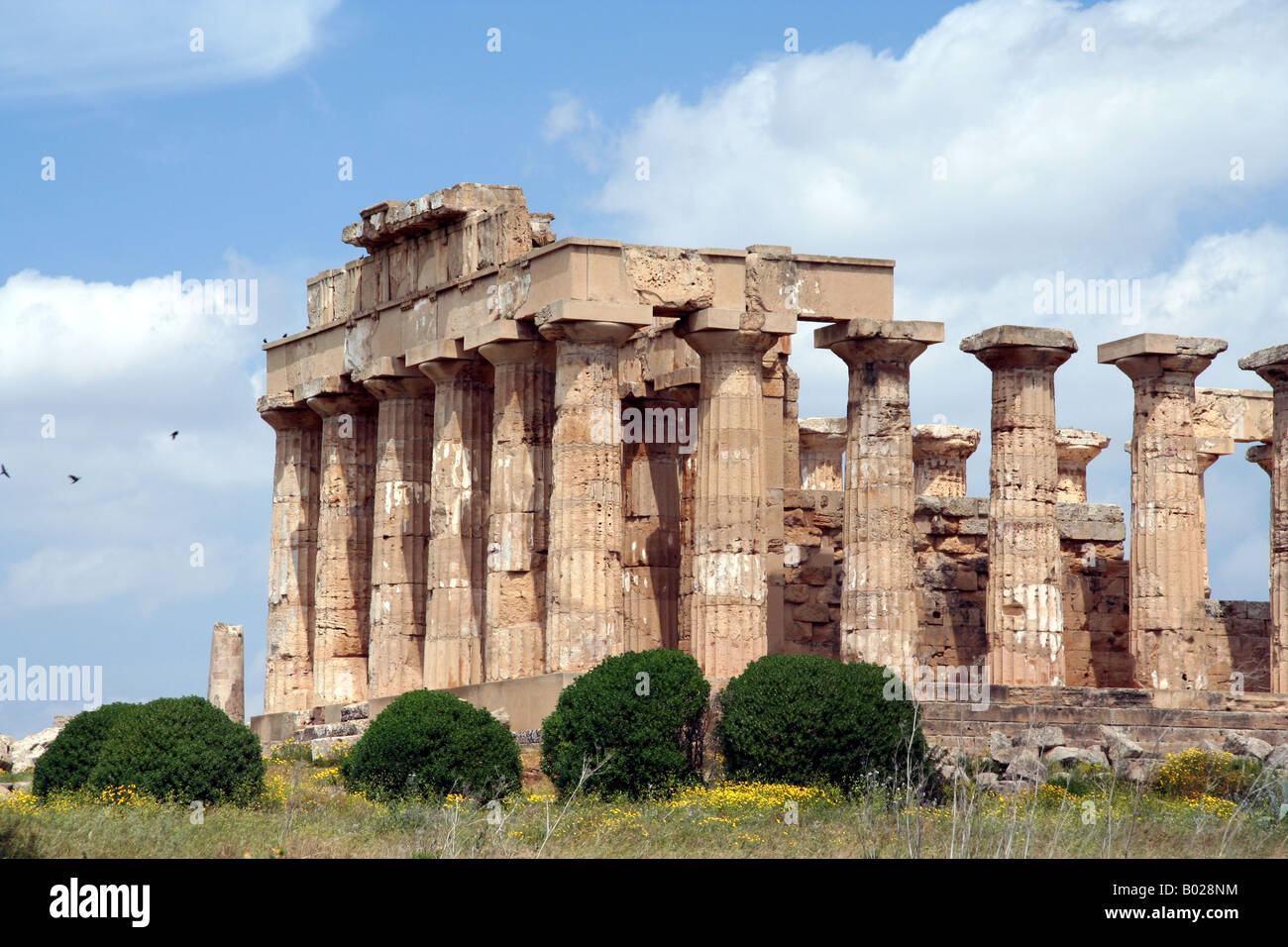 The ruined temple of Selinunte, Sicily  Italy Stock Photo
