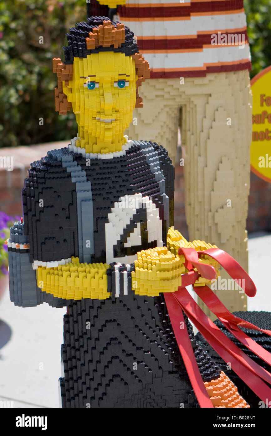 LEGO Life Sized Child at Downtown Disney Marketplace Lagoon in Orlando Florida USA Stock Photo Alamy