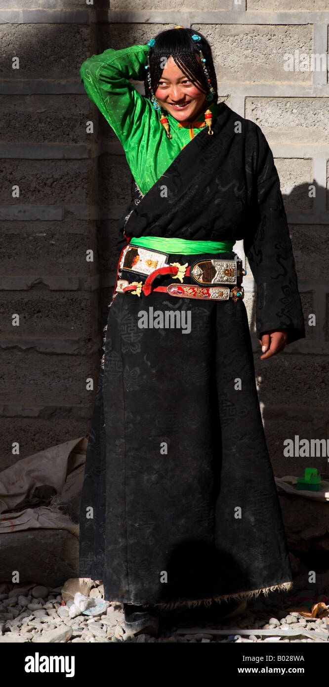 young Tibetan girl Stock Photo