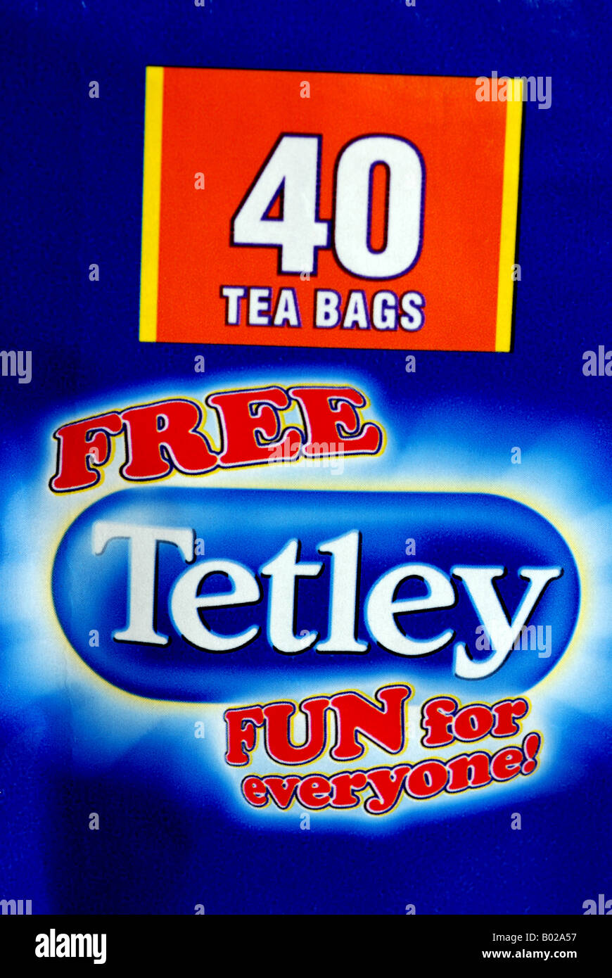 Tetley tea bags packaging, UK Stock Photo
