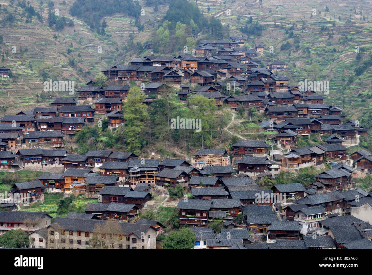 The biggest miao Minority village in China Stock Photo Alamy