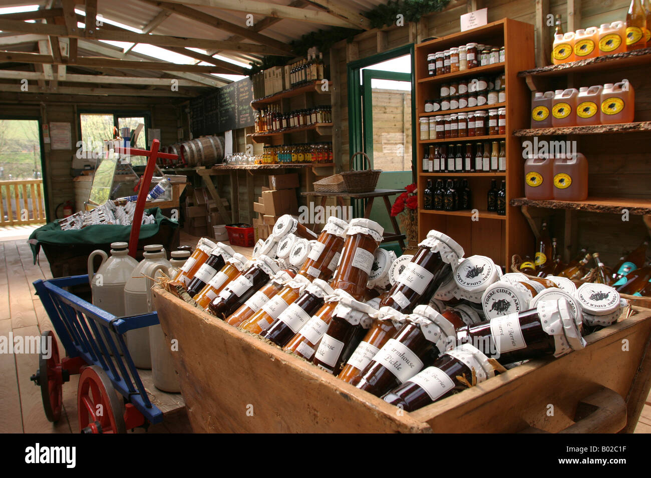 Somerset Washford Torre Cider Farm shop Stock Photo Alamy