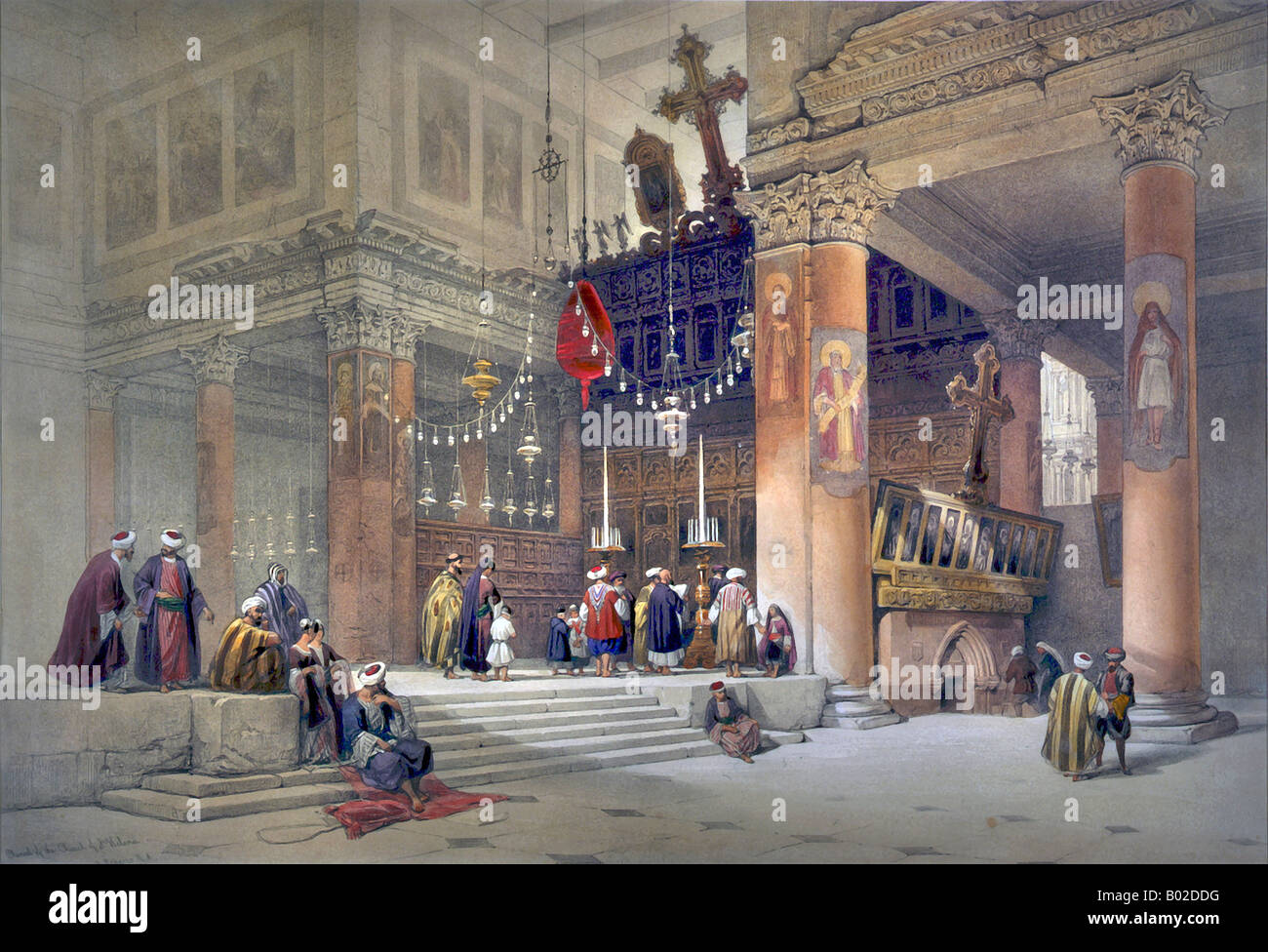Chancel of The Church of St. Helena, Bethlehem David Roberts Stock Photo