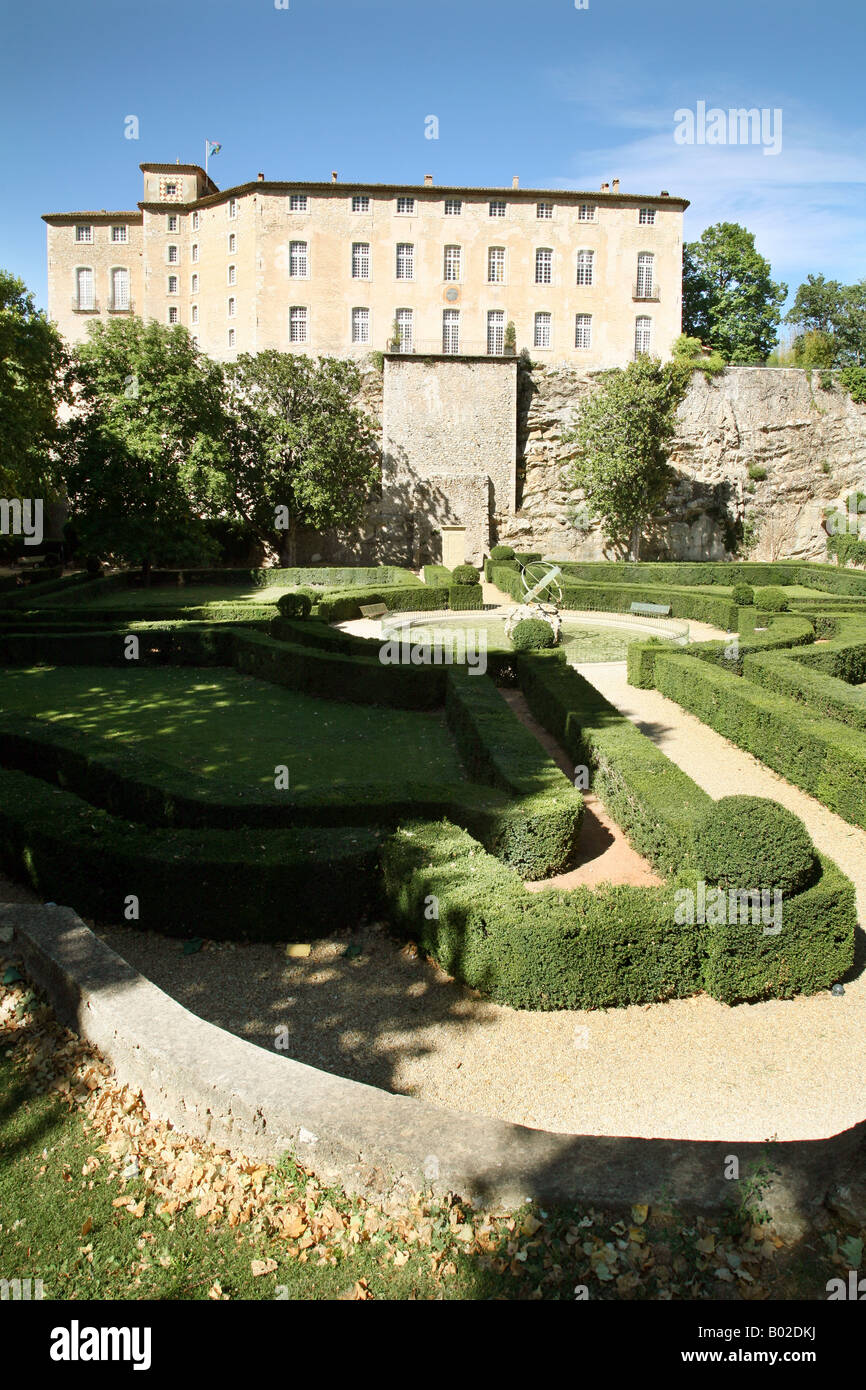 Provence chateau; The 17th century chateau and gardens at Entrecasteaux, Provence, France Europe Stock Photo