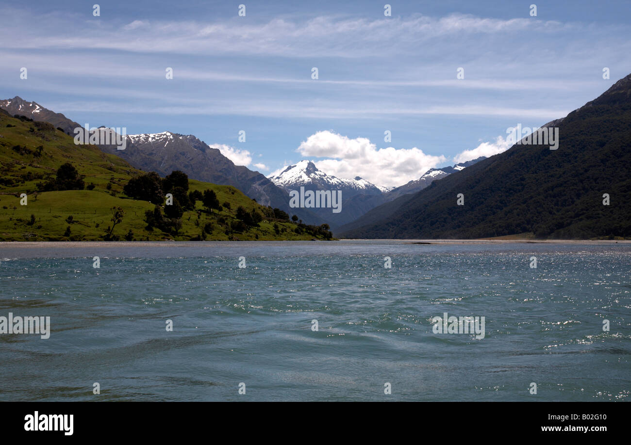 Wilkin River in Mount Aspiring World Heritage National Park, South Island, New Zealand Stock Photo