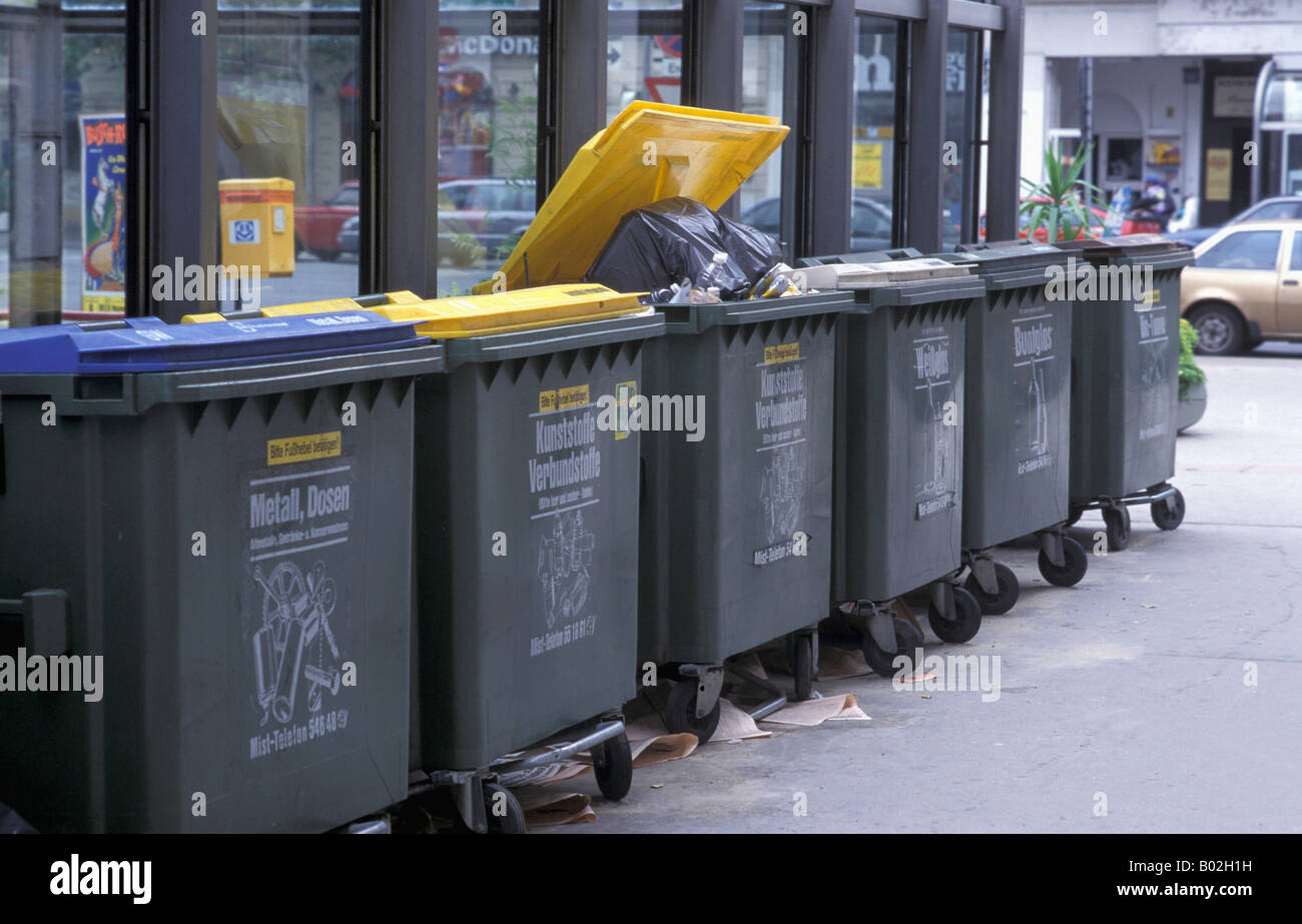 Special refuse container in a row Stock Photo - Alamy