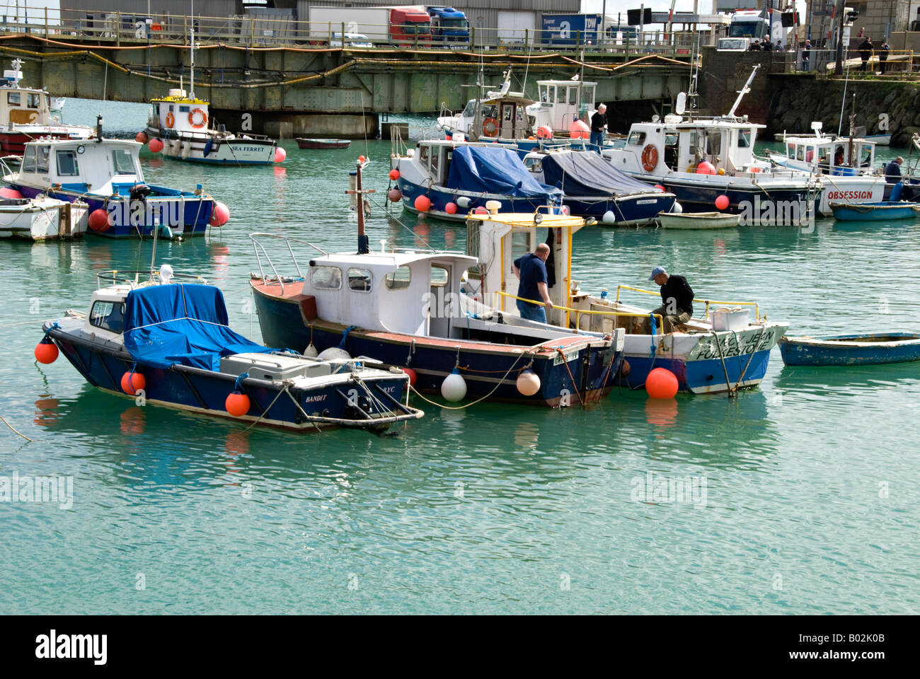 Folkestone harbour fishing boats hi-res stock photography and images ...