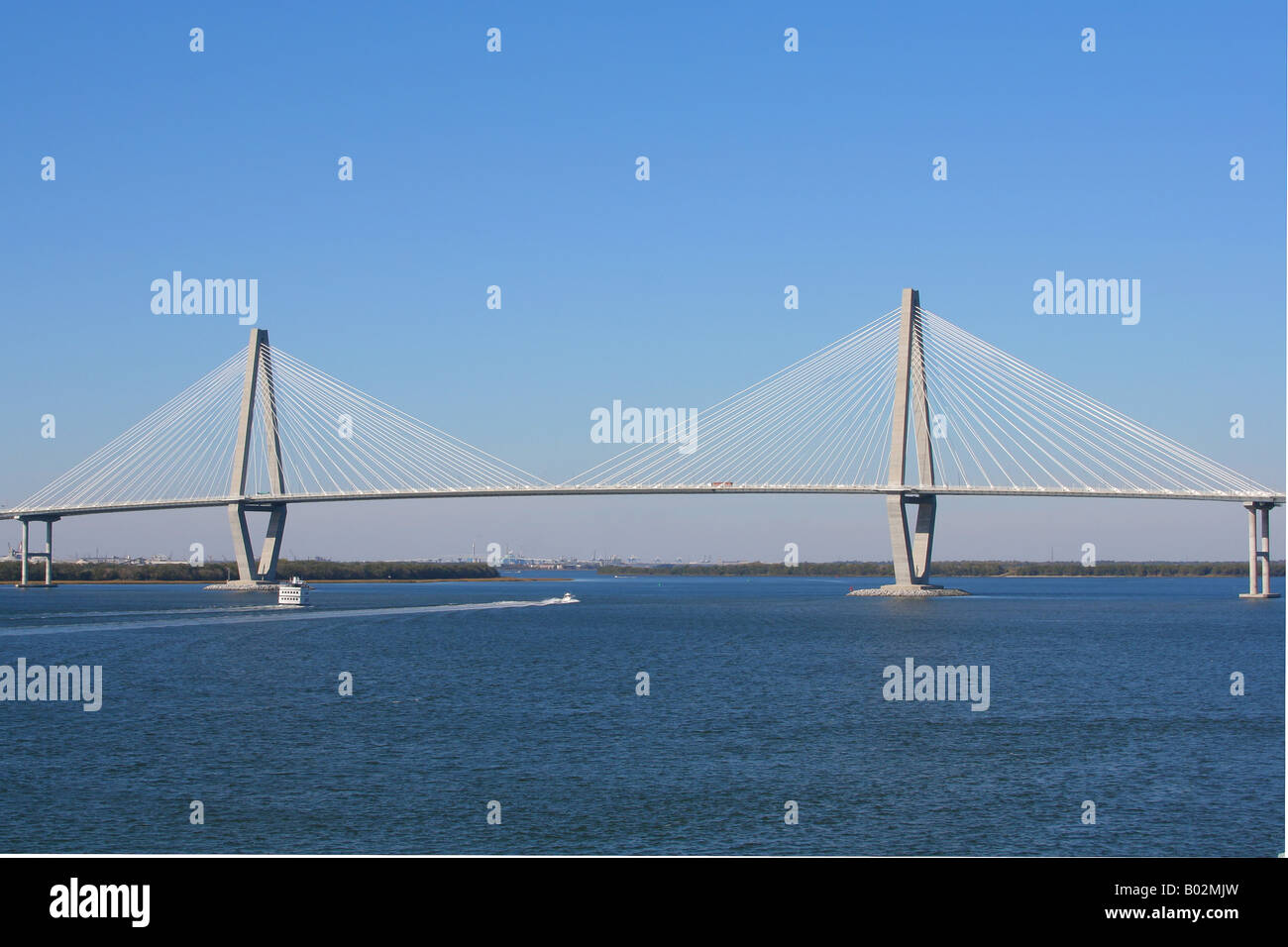 Arthur Ravenel Bridge in Charleston, South Carolina, USA Stock Photo