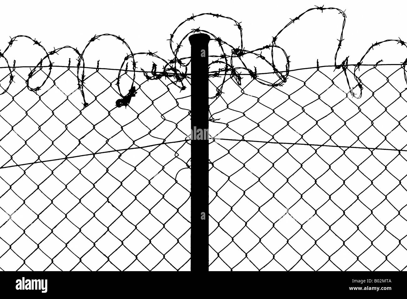 Penitentiary barbed wire Black and White Stock Photos & Images - Alamy