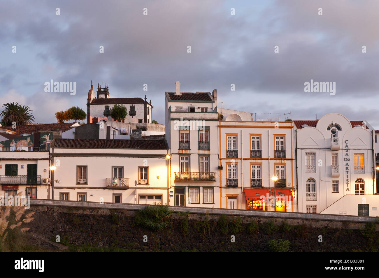 Azores, Sunrise, Ponta Delgada, The Capital Of Sao Miguel Island Stock ...