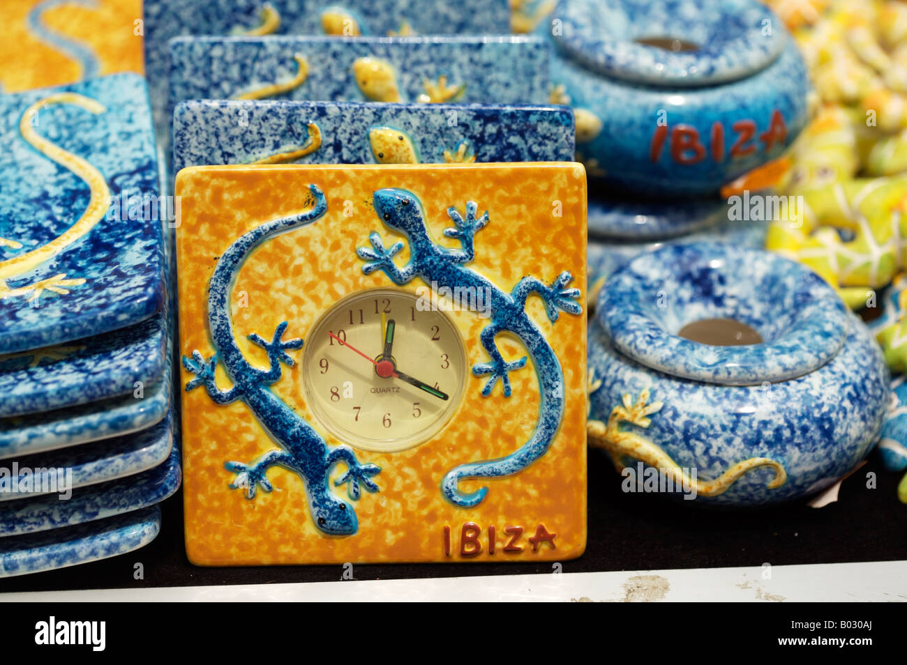 Souvenirs At The Hippy Market In Es Cana Stock Photo