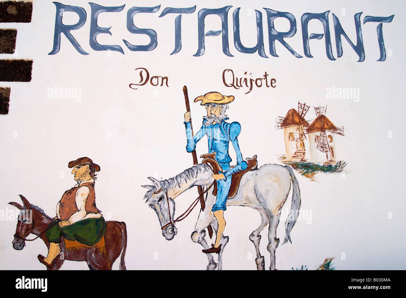 Lanzarote: Don Quijote Restaurant Stock Photo