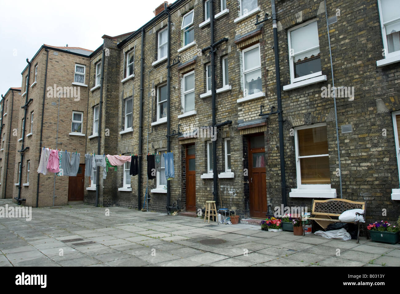 backyard social flat in Dublin Ireland Stock Photo Alamy