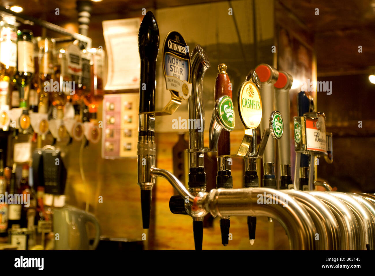 Beer tap in pub Dublin Ireland Stock Photo Alamy