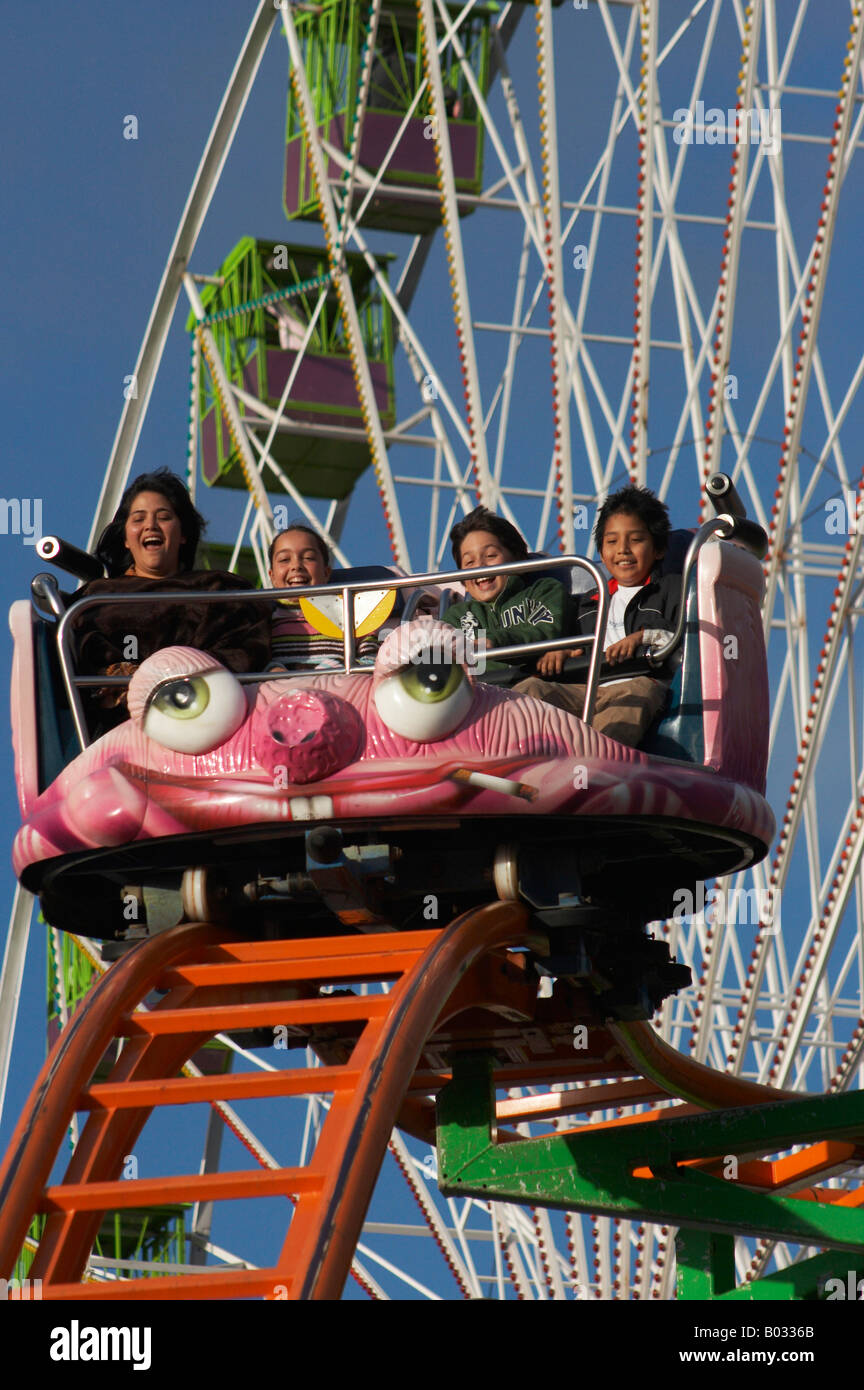 Fairground, funfair rollercoaster. Stock Photo