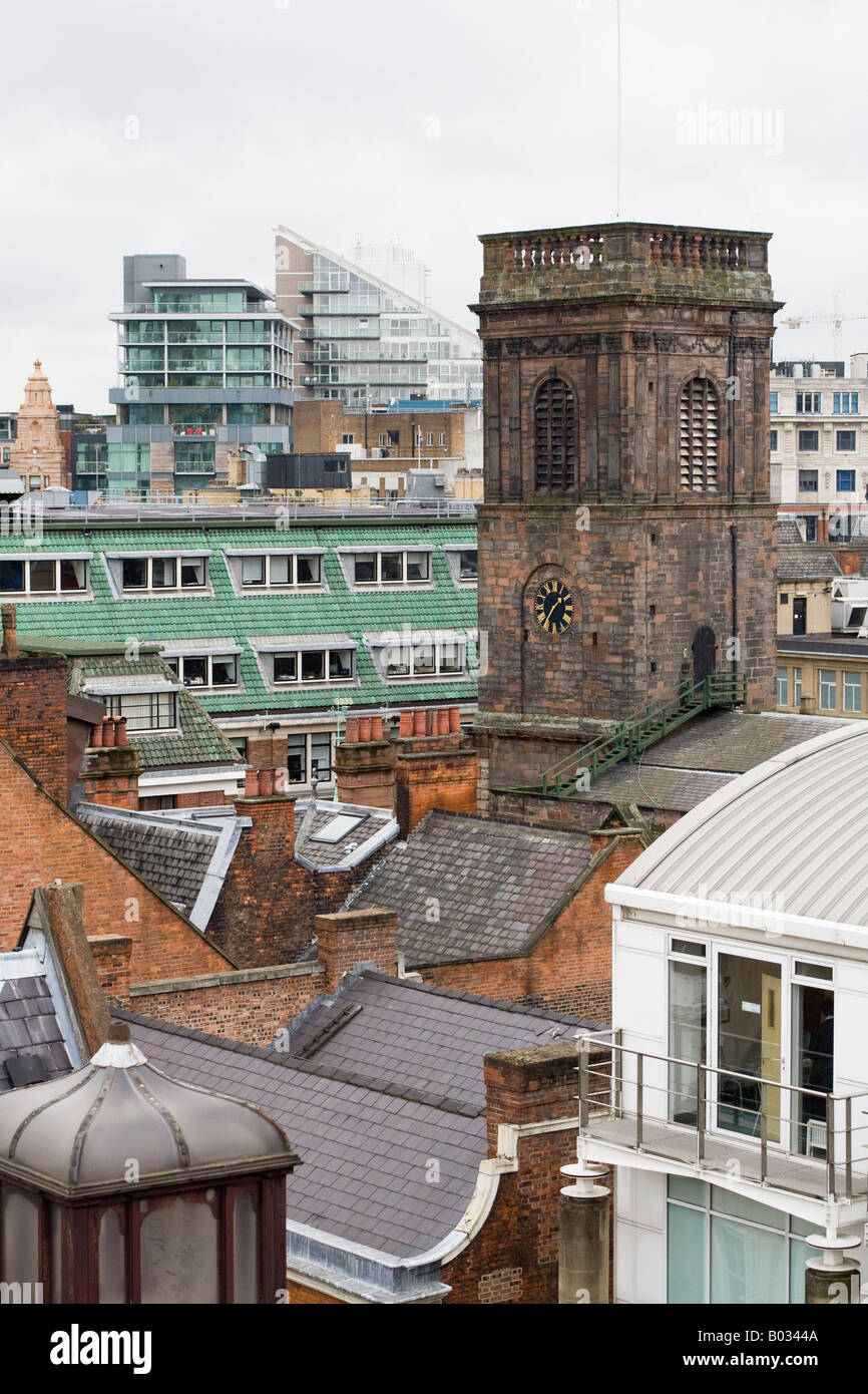 Saint Anns Church urban view  in Manchester UK Stock Photo