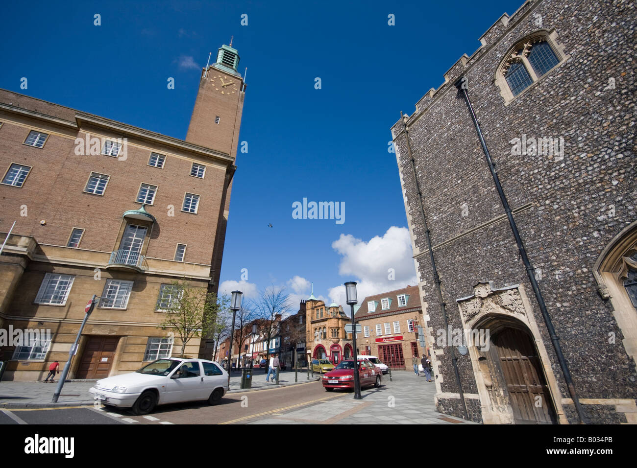 Norwich Guildhall and City Hall - Gaol Hill Norwich Stock Photo