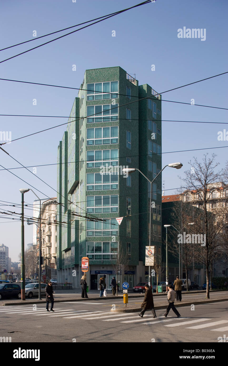 Ponti Building Montedoria Building, Milan. Architect: Gio Ponti with Antonio Fornaroli ...