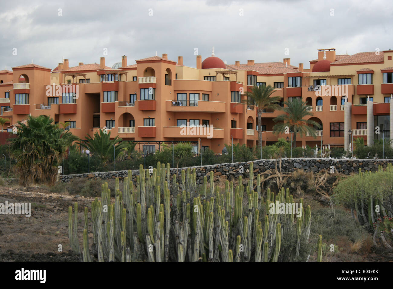 Golf del Sur, Tenerife, a view of the rear of a huge apartment block