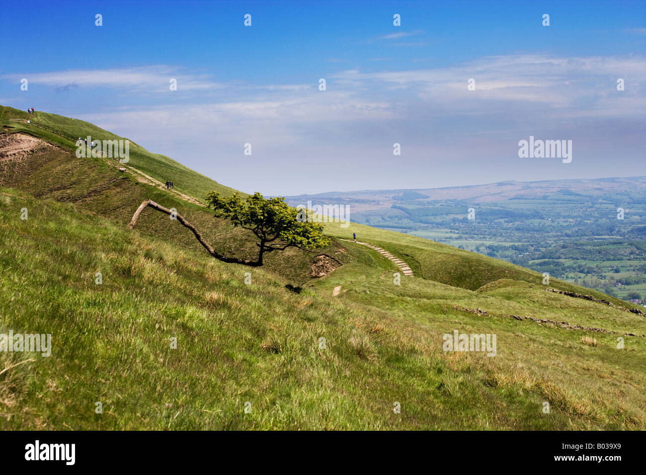 Side View Of 'Rushup Edge' A High Ridge Walk With Stunning Views Of 'The Hope Valley', 'The Peak