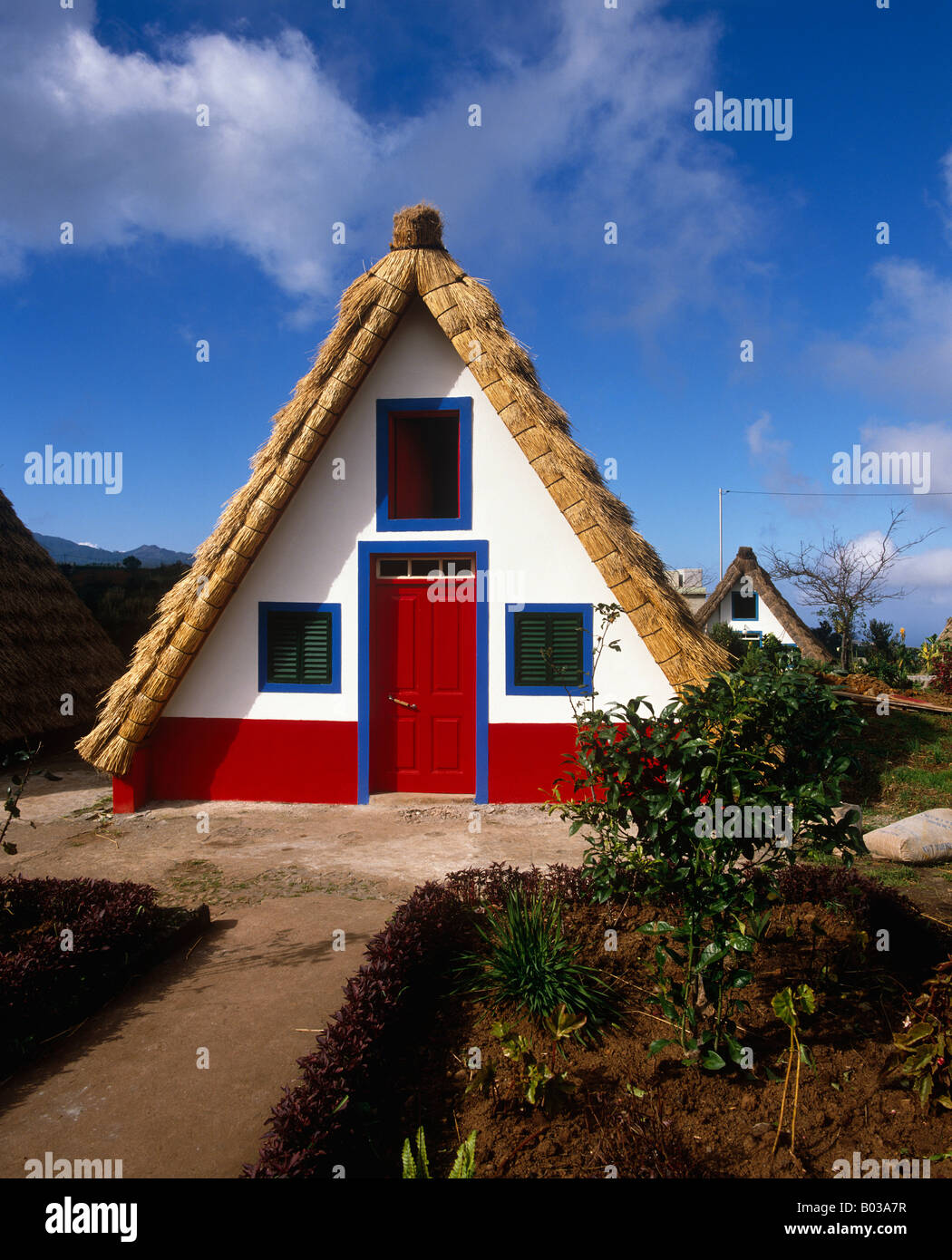 Typical house, Santana, Madeira, Portugal Stock Photo