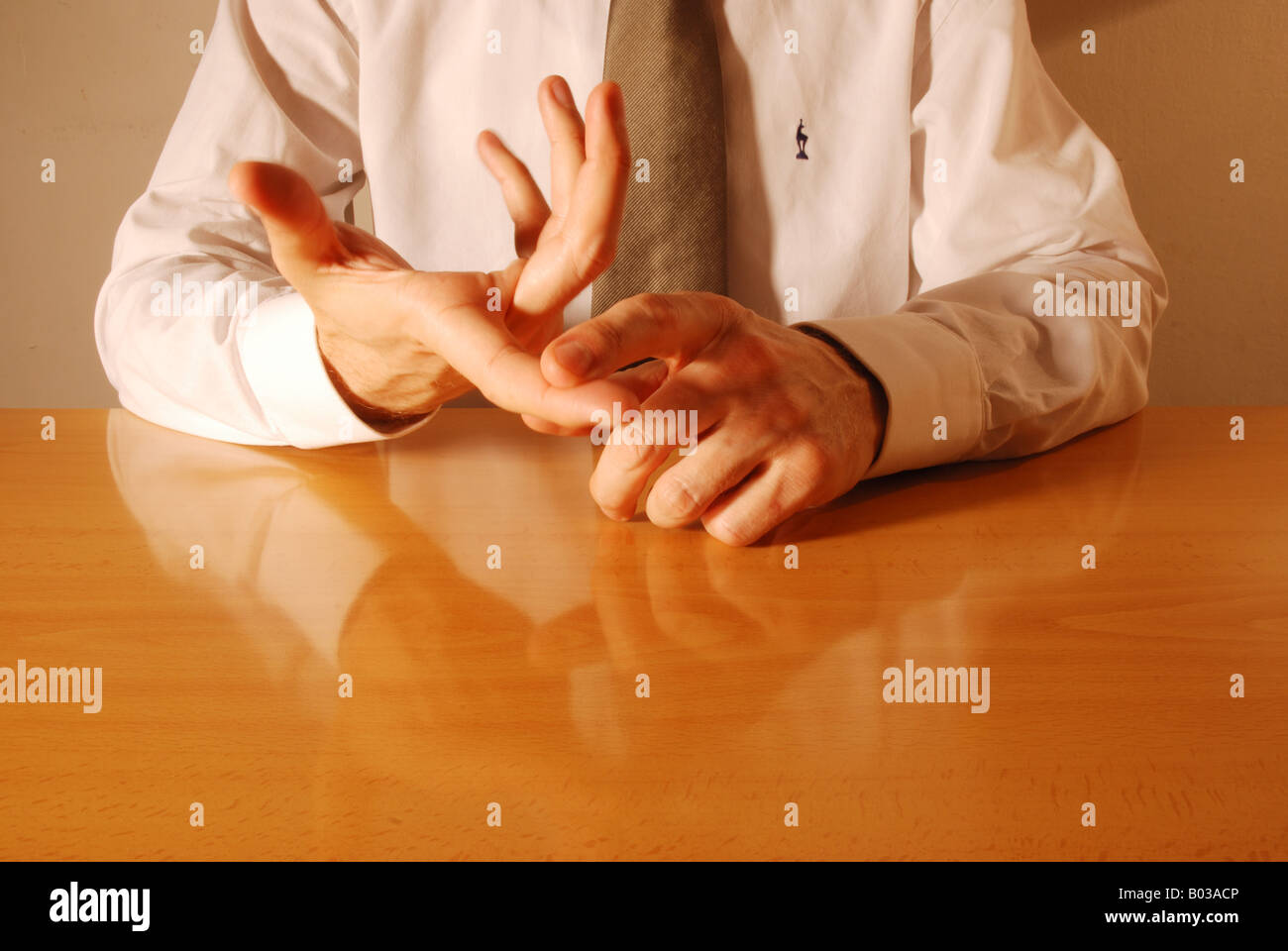 Hand gestures: counting with fingers Stock Photo