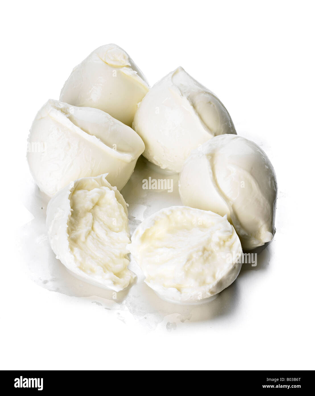 buffalo mozzarella cheese balls cut out Stock Photo Alamy