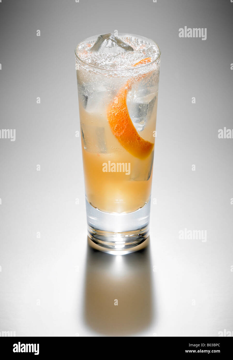 red grapefruit collins cocktail Stock Photo Alamy