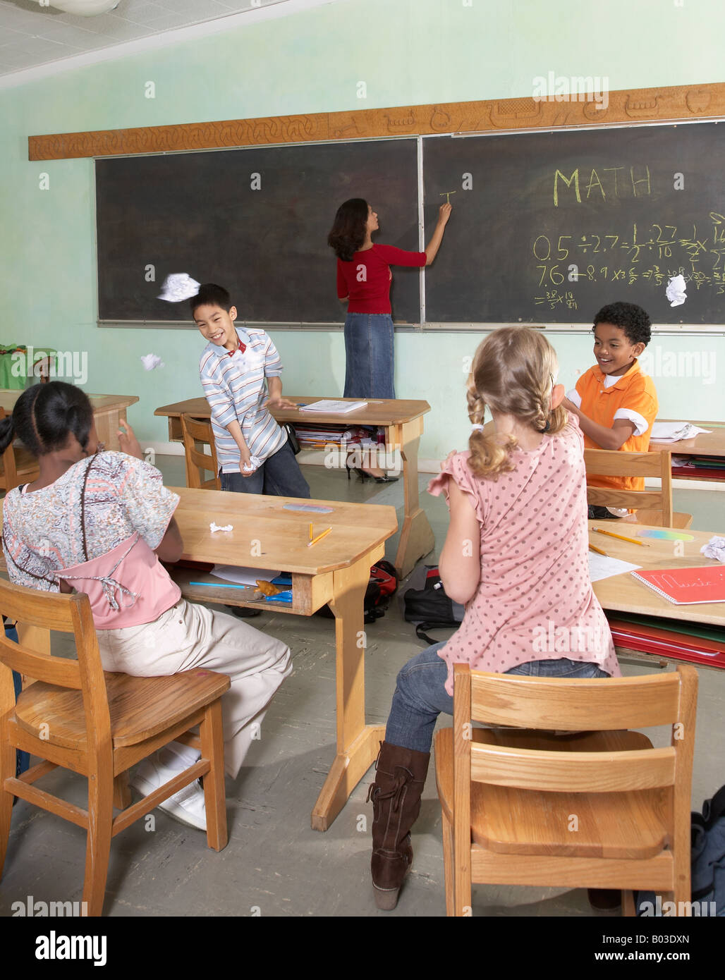 Students goofing in class hires stock photography and images Alamy