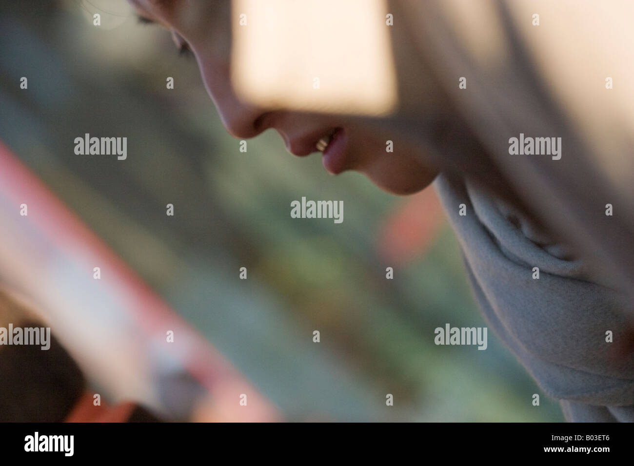 Woman Close-up. London Stock Photo