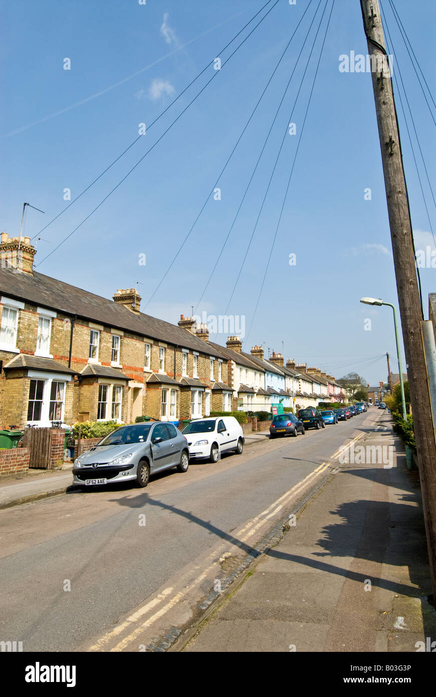 A row of terraced cottages in Juxon Street, Jericho, Oxford, England Stock Photo Alamy