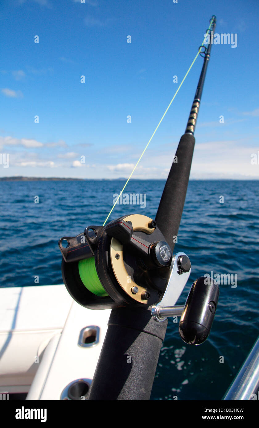 halibut fishing rod Stock Photo - Alamy