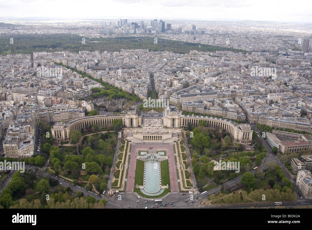 Palais De Chaillot photographed from the Eiffel Tower Paris France ...