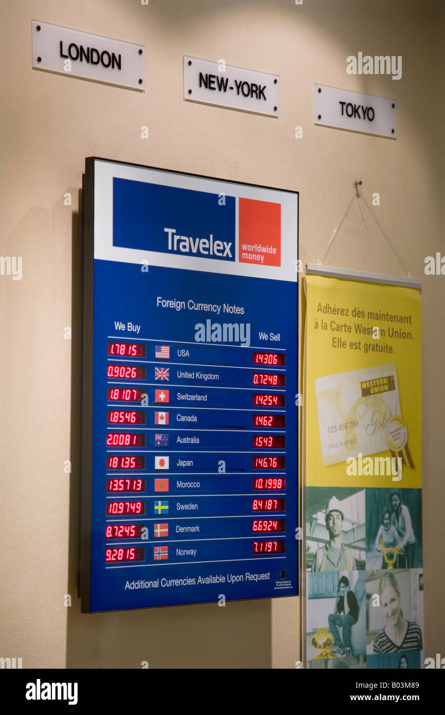 Travelex Bureau De Change At Bruxelles Midi Station Brussels Stock Photo Alamy