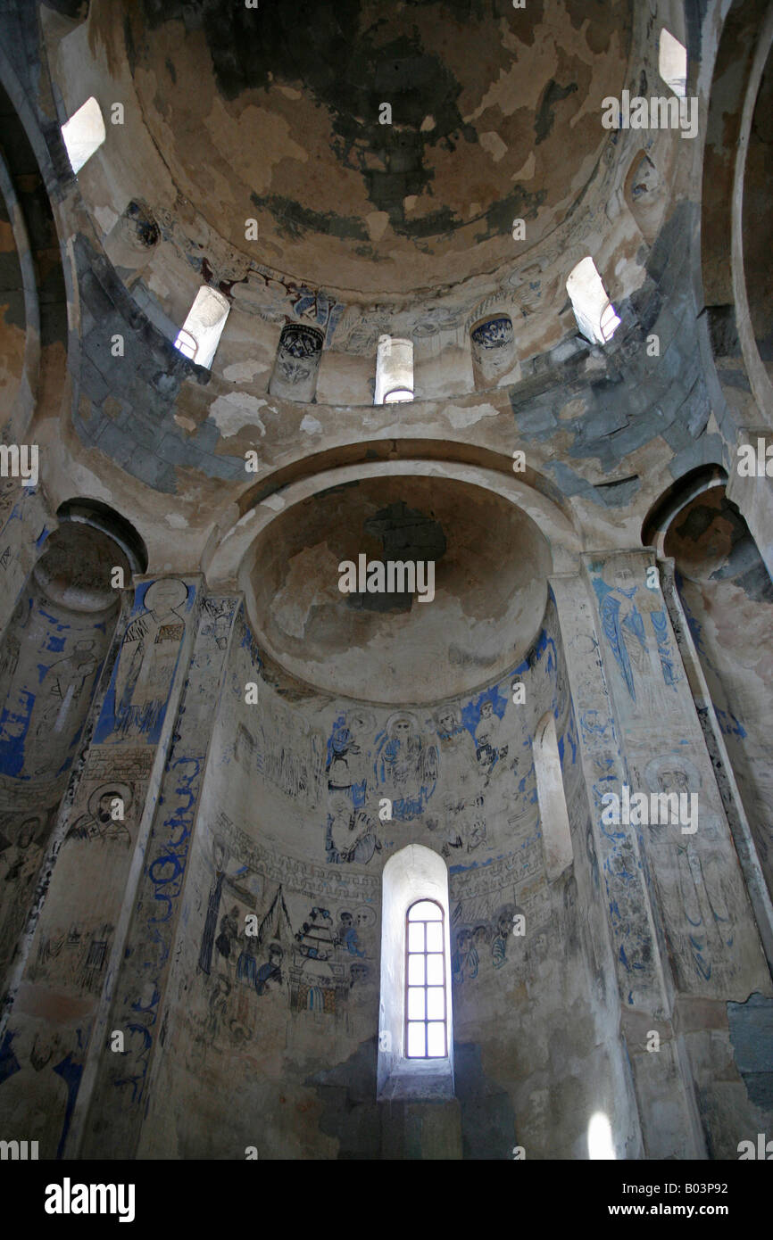 What remains of the decorations inside Akdamar Church Lake Van Turkey Asia Stock Photo