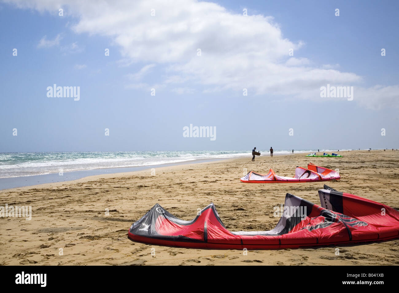 Beach La Barca, Playa Sotavento, Jandia, Fuerteventura, Canaries, Spain Stock Photo