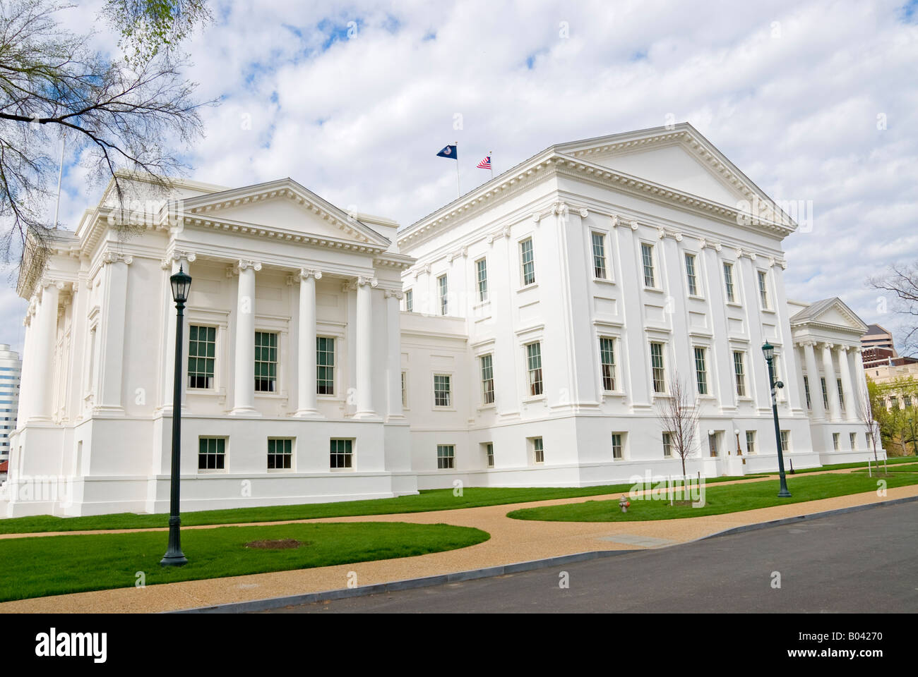 The Virginia State Capitol building in Richmond, Virginia, the seat of the Virginia state government. Stock Photo
